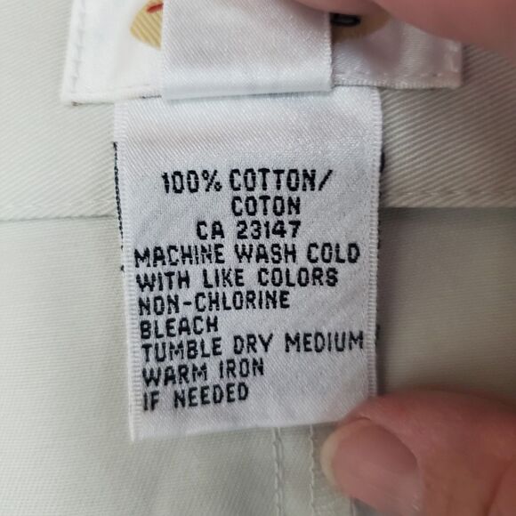 Talbots Cotton Beige Twill Button-Front Maxi Skirt Vintage Size 18 - Picture 5 of 5